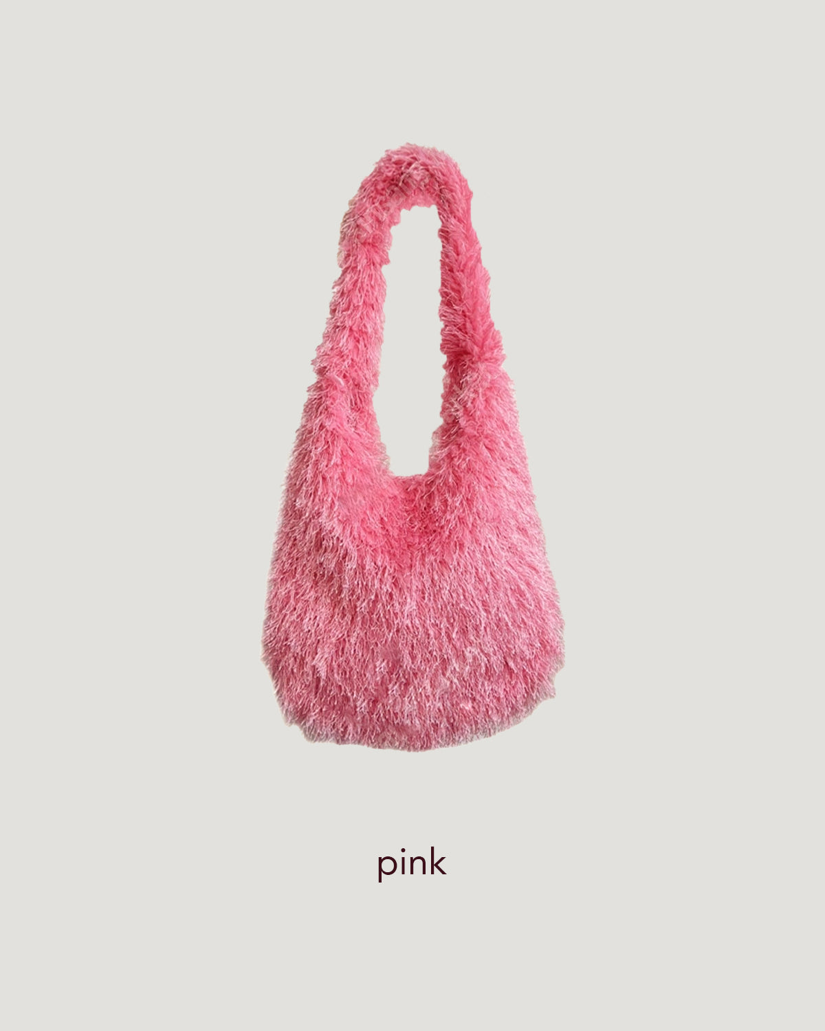 fringe fur tote bag