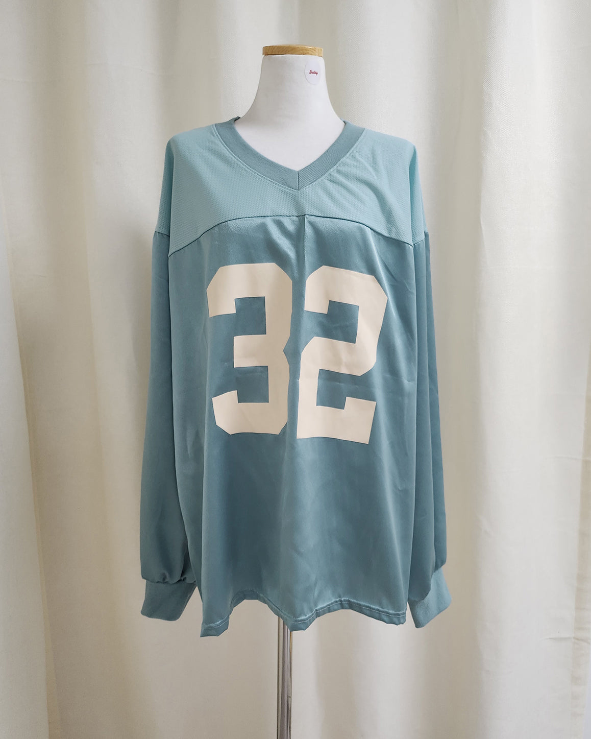 satin mesh uniform long sleeve T