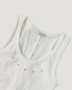 studs point rib tank top