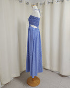 cut out stripe long dress