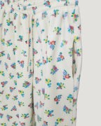flower pattern fleece jogger pants