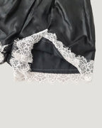 fake leather lace point short pants