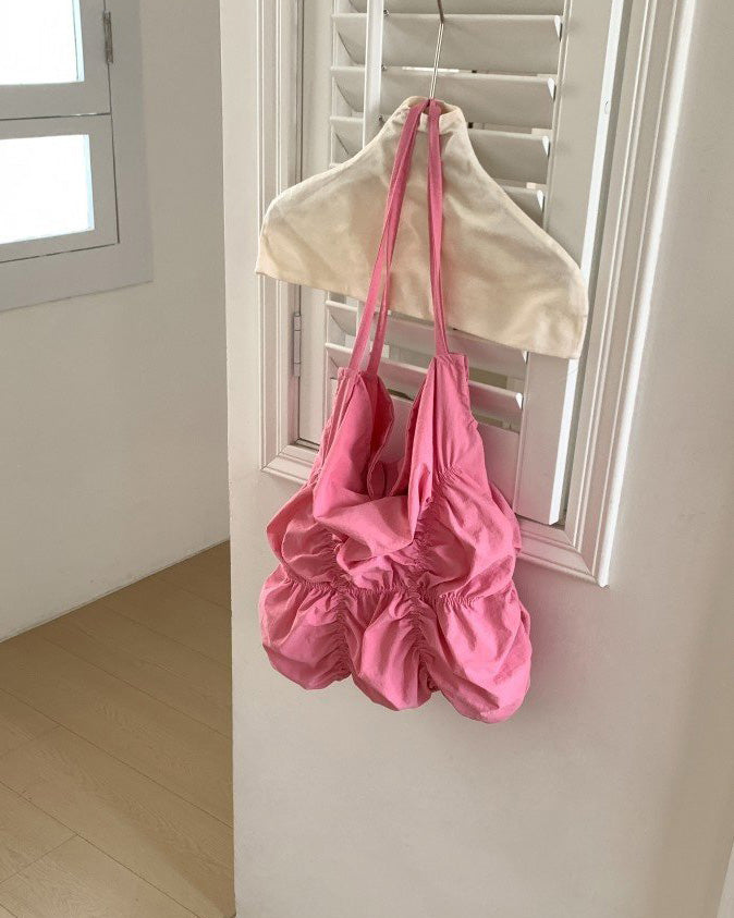 shirring color nylon bag