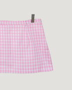 gingham check low waist micro mini skirt