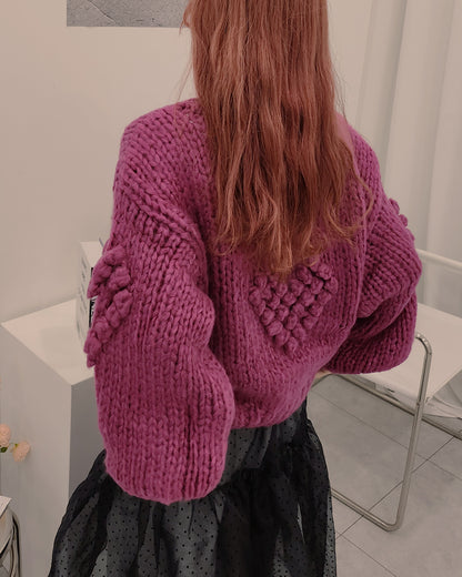 fur hart volume handmade knit