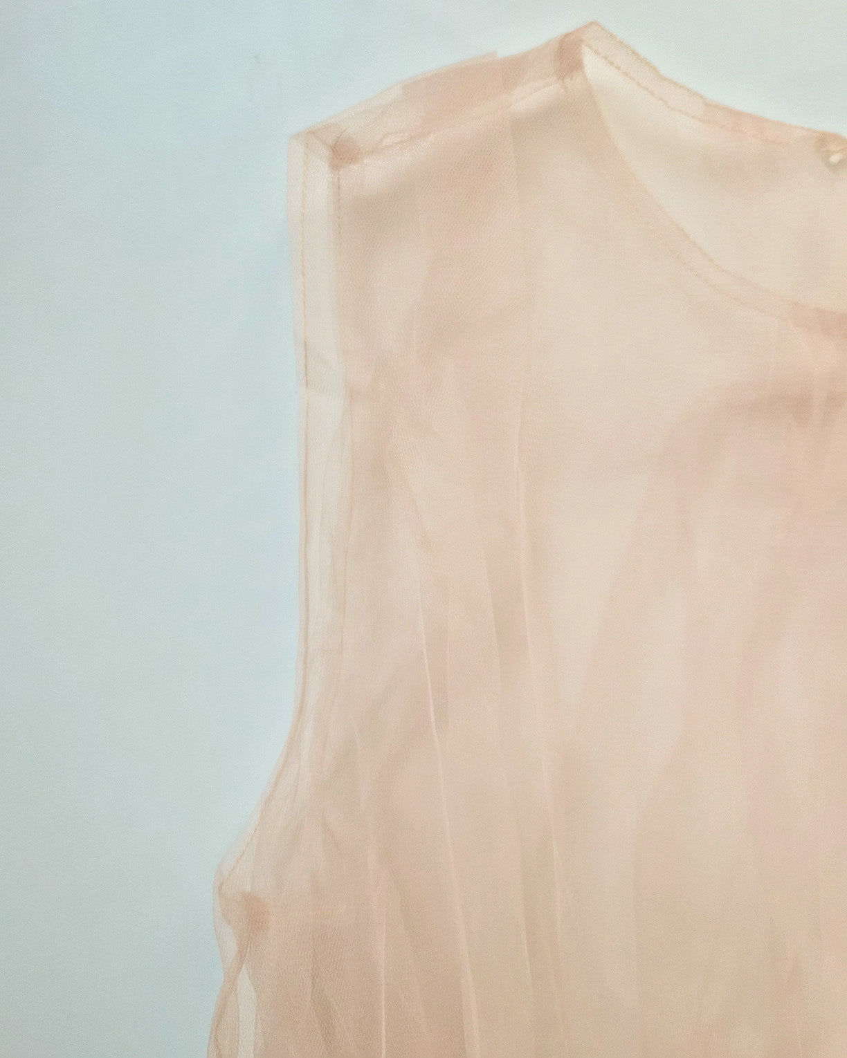 sheer layered waist frill tulle dress