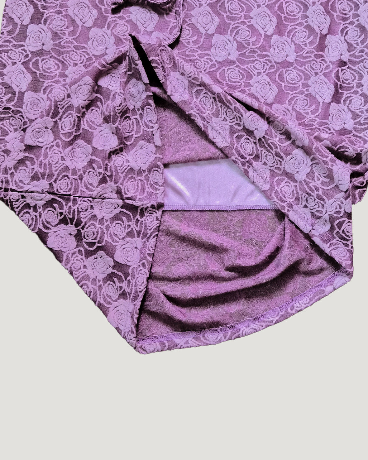 vintage like rose pattern long skirt