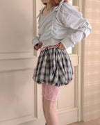 waist frill lace half leggings