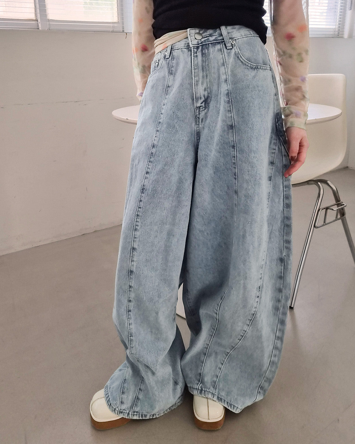 curve denim pants