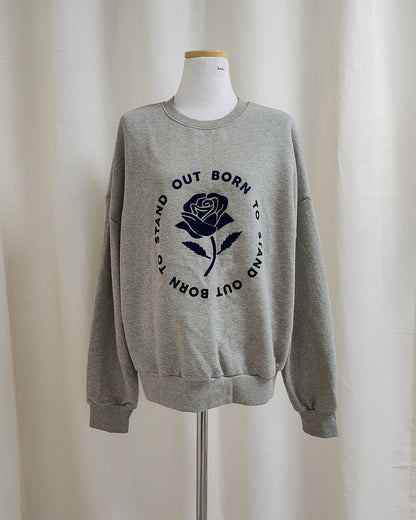 rose motif sweatshirt