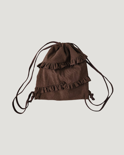 corduroy frill knapsack