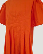 volume puff sleeves tack mini dress