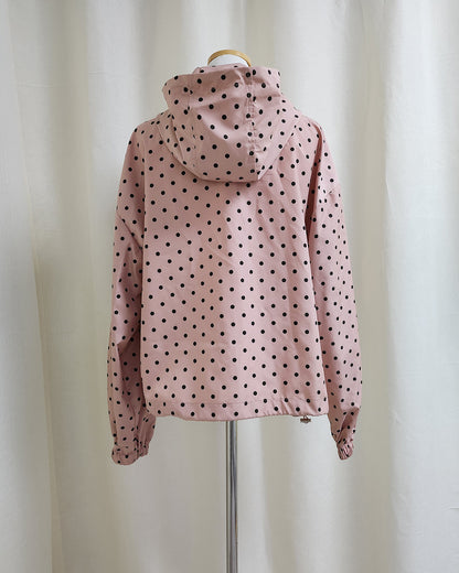 dot frill nylon blouson