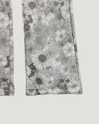 flower pattern boot cut sweat pants