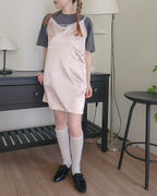 satin rose lingerie camisole dress