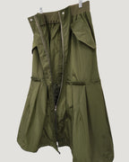 MA-1 like row pleated nylon skirt