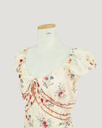 flower frill long dress