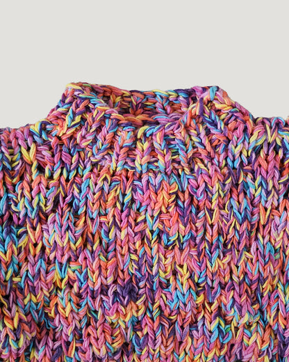 multi color handmade volume short knit