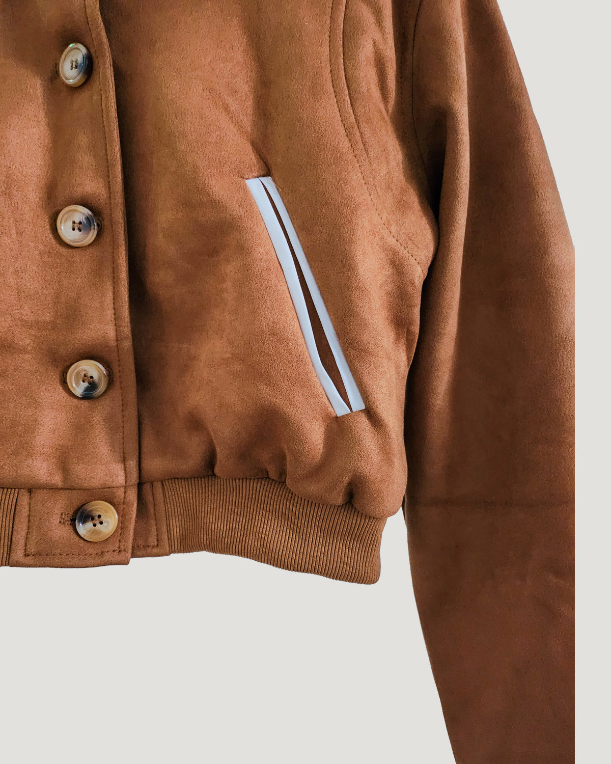 faux suede blouson