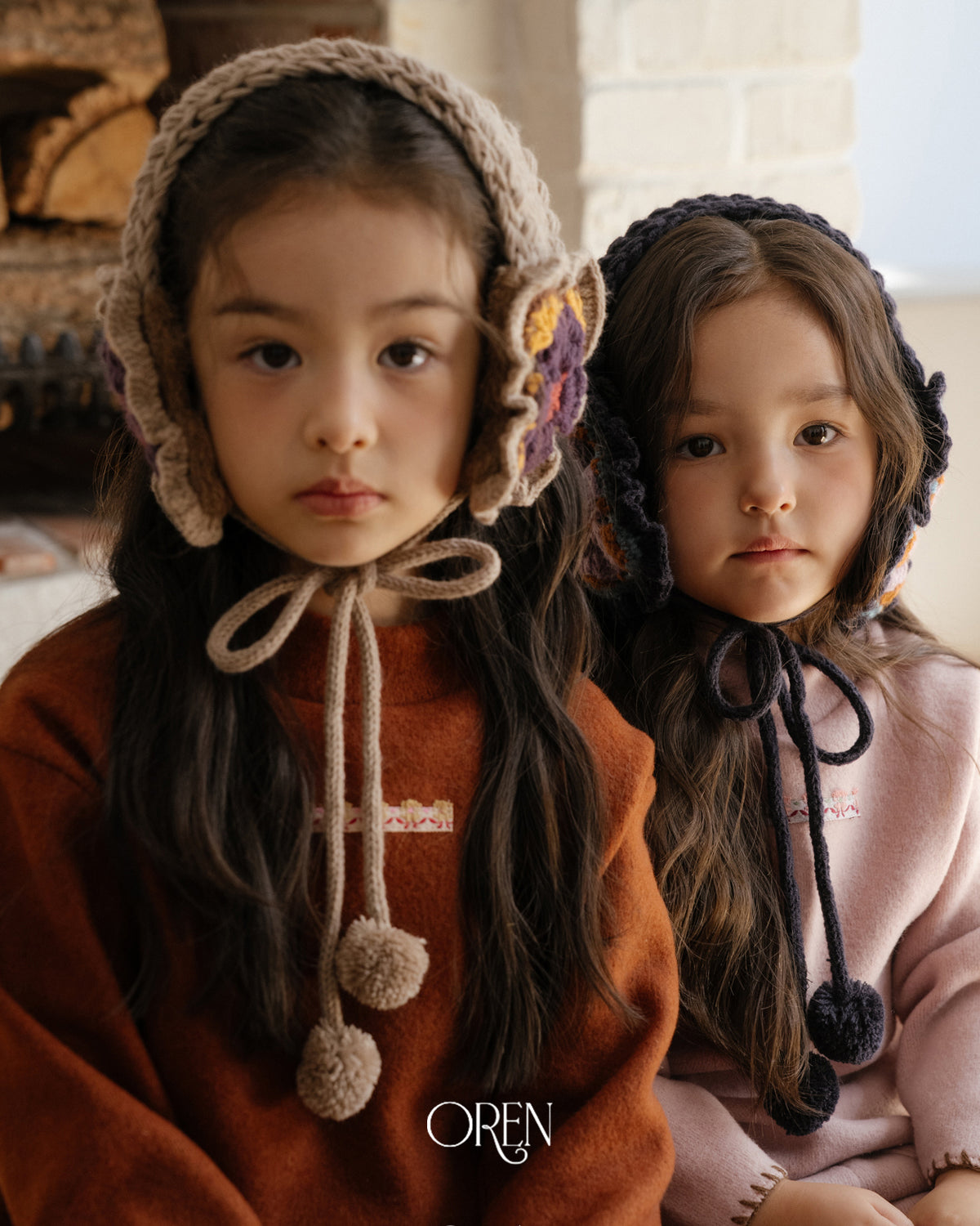 【OREN】tiji flower knit hairband