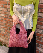 glitter knit mini bag