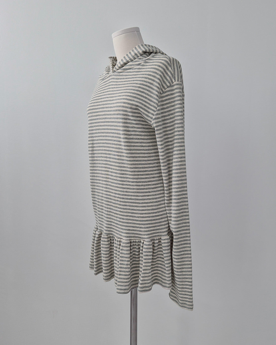 stripe hem frill food T