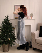 sheer frill camisole dress