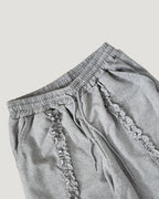 frill sweat half pants