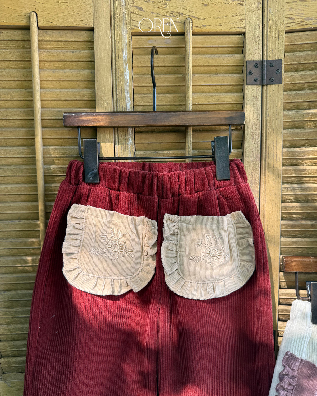 【OREN】naomi frill corduroy pants