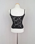 lace sheer garter bustier