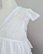 V neck tiered chiffon sleeveless  blouse