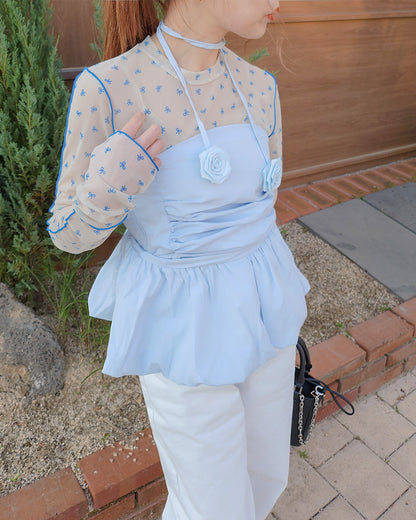 rose corsage set balloon top