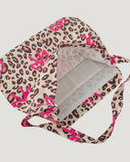 leopard ribbon pattern tote bag