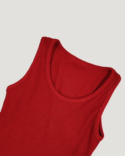 ribbon SET sleeveless knit