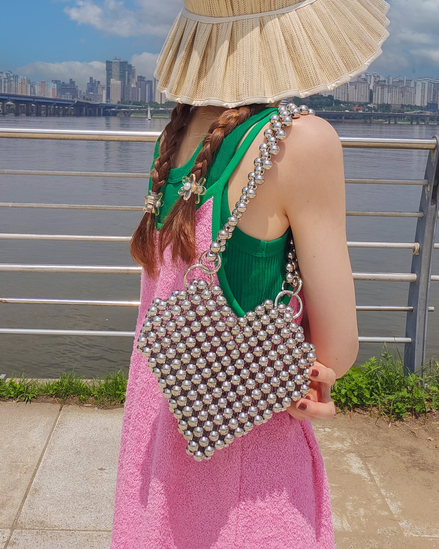 heart beads bag