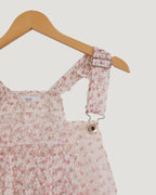 flower lace sheer salopette dress