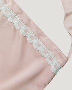 satin lace line tote bag