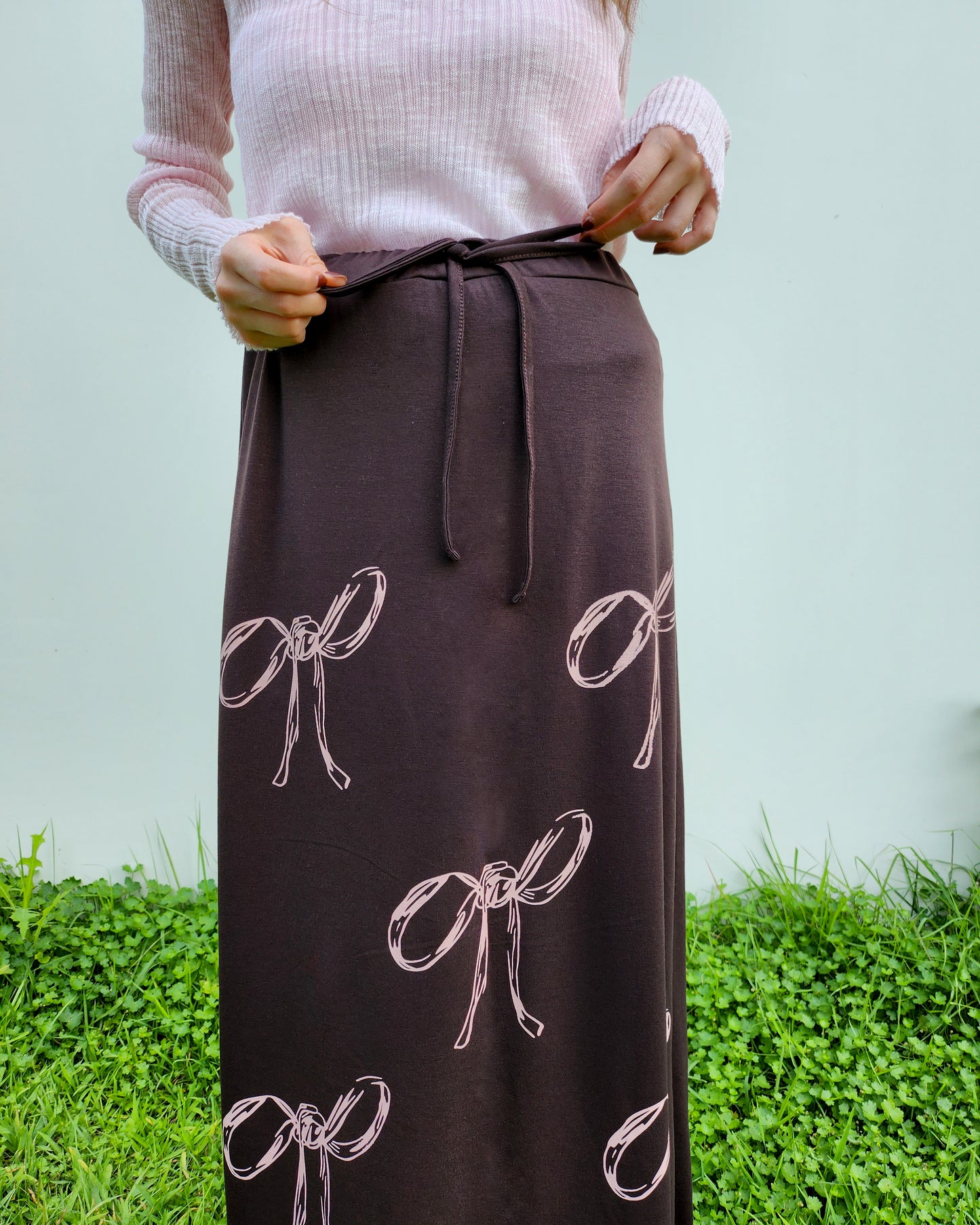 ribbon maxi skirt