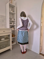 polka dot layered skirt