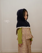 【OREN】bicolor cape balaclava