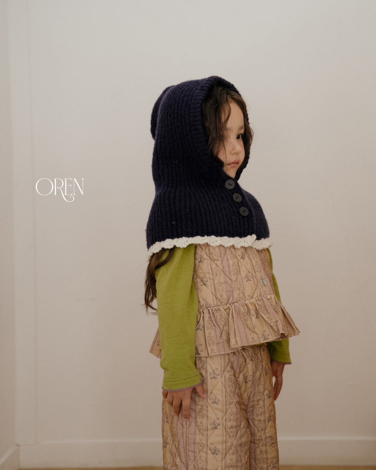 【OREN】bicolor cape balaclava