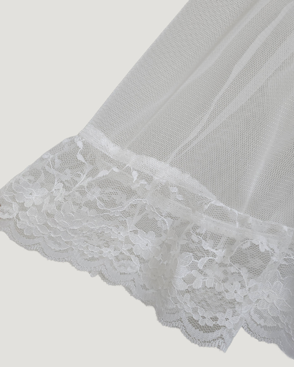 sheer lace frill mini dress