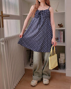 check camisole mini dress