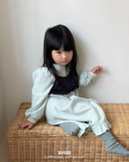 【BANANAJ】lettering waffle dress