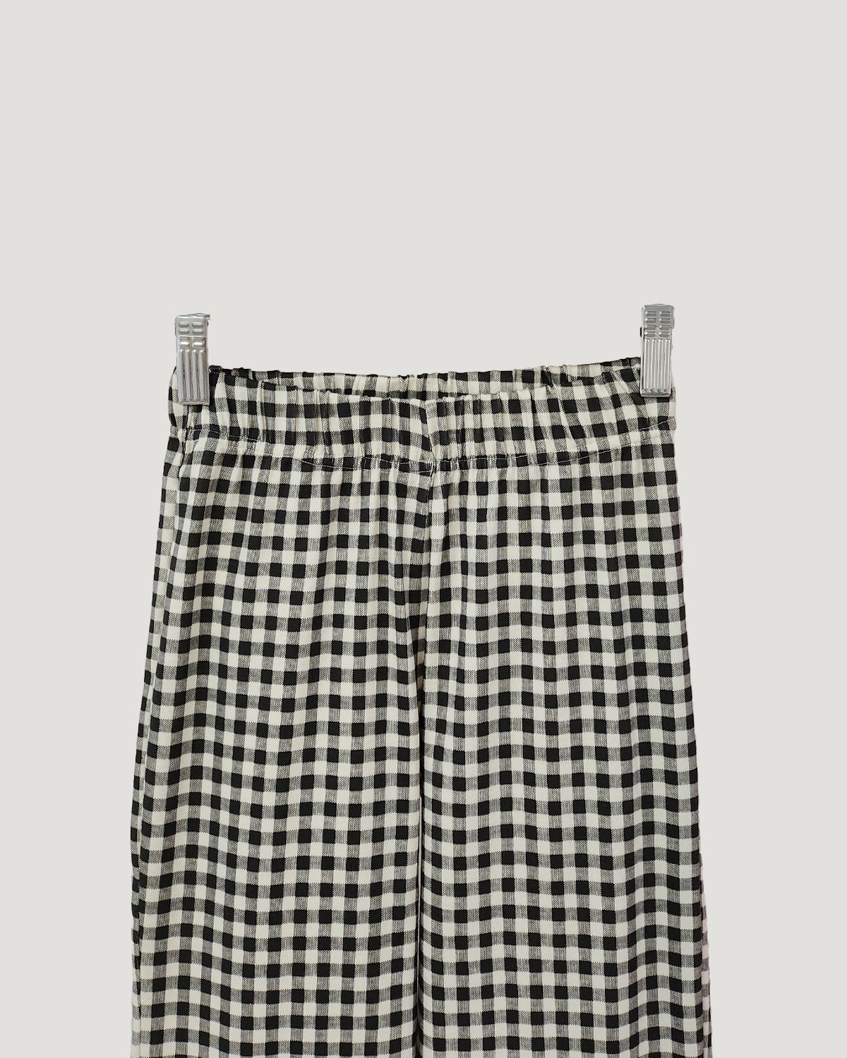 gingham check lace point leggings