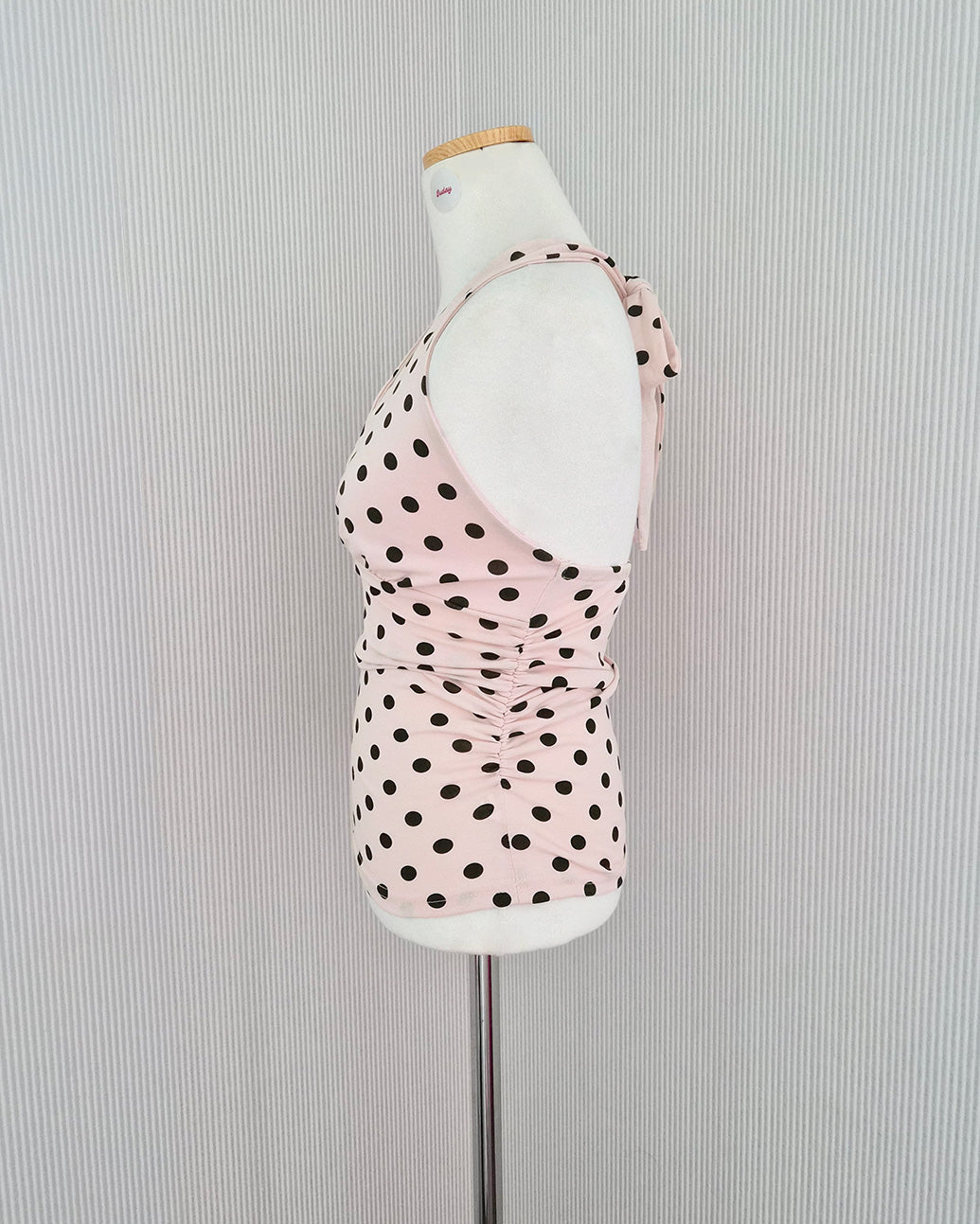 polka dot halter neck bustier