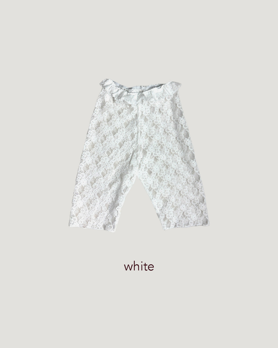 waist frill lace half leggings