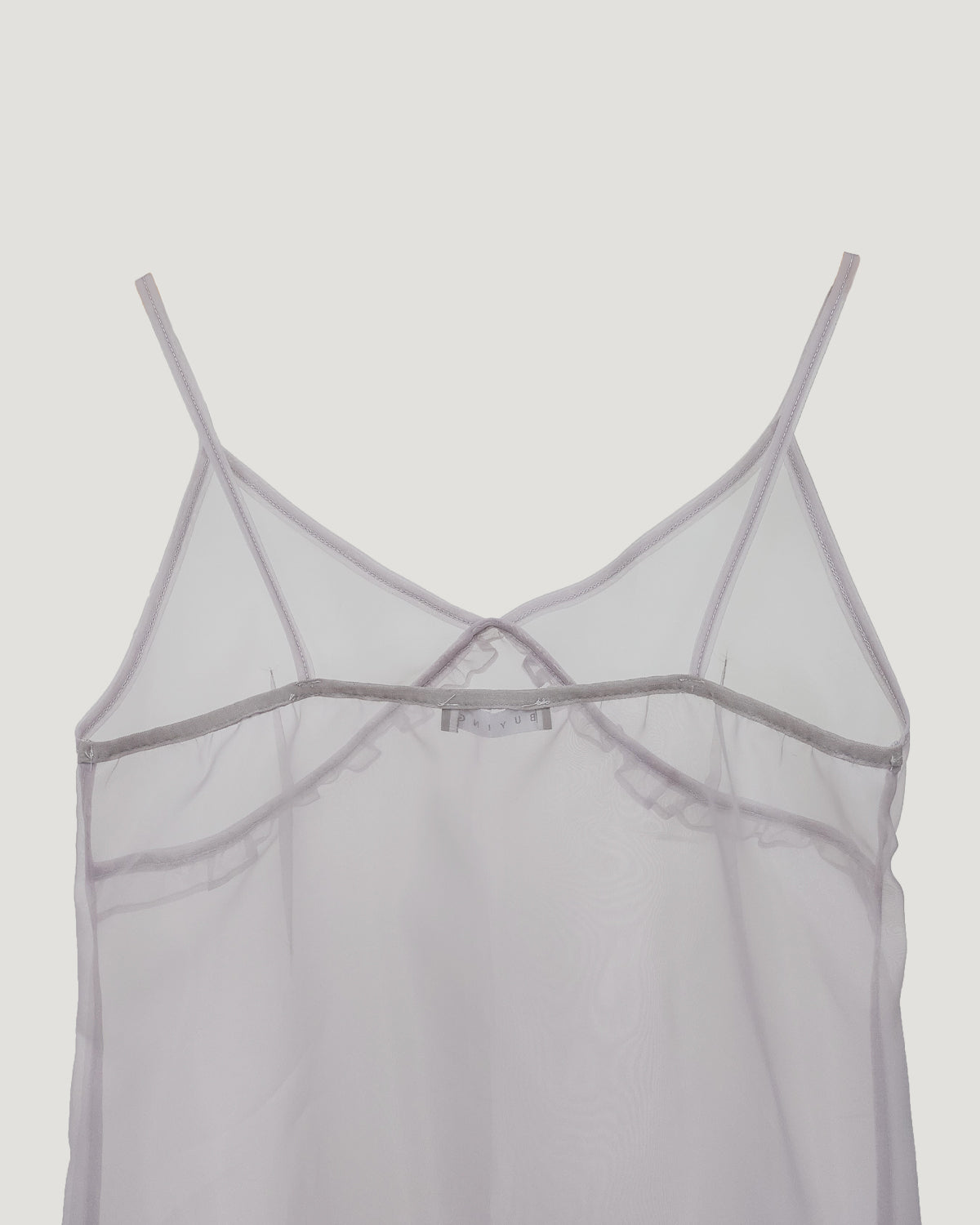 sheer frill camisole dress
