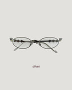 silver kirakira cubic glass