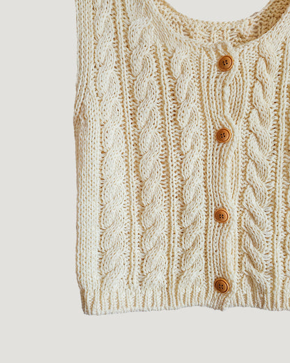 cable knit vest cardigan